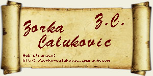 Zorka Čaluković vizit kartica